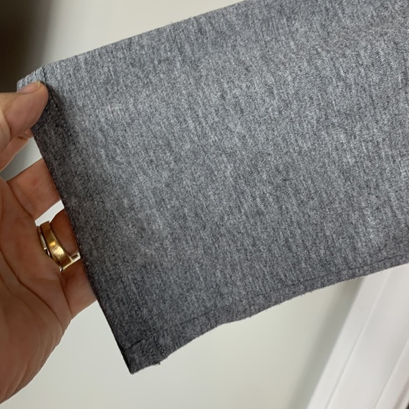 LulaRoe baseball style shirt red with orange dots, grey 3/4 sleeves size large. - Picture 3 of 7